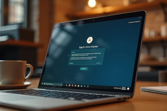 Écran d'ordinateur portable affichant une file d'attente d'impression bloquée avec une erreur Ctrl P